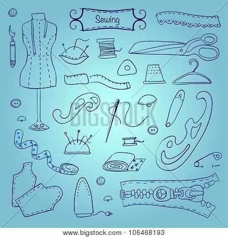 Set Of Sewing Equipment