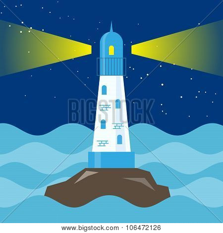 Lighthouse In A Sea On Scaur.