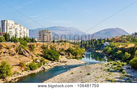 View Of Podgorica With The Moraca River - Montenegro