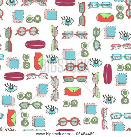 Vector pattern on the theme of optics store
