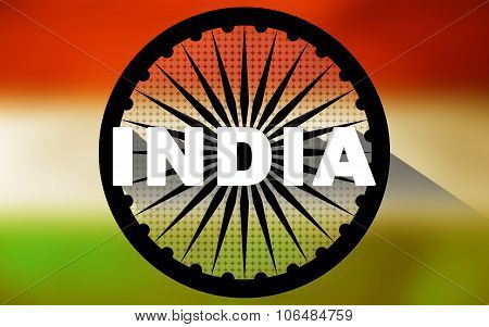 Indian Tri Color Flag with Ashoka Chakra