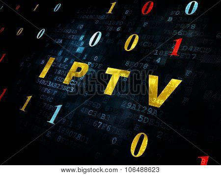 Web development concept: IPTV on Digital background