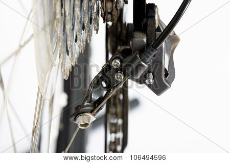 Closeup Of Rear Deraileur Adjusting Screws
