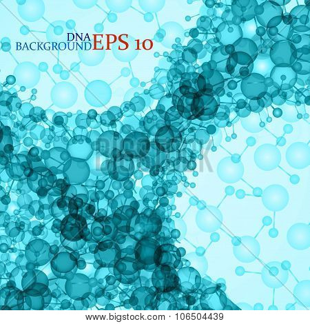 Molecule DNA. Abstract background. Vector illustration. Eps10