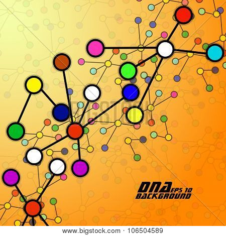 Colorful molecule DNA. Abstract background. Vector illustration. Eps10