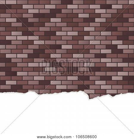 Wall Background With Broken Plaster Seamless