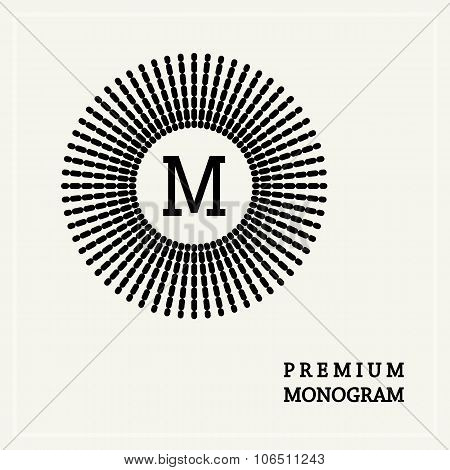 Stylish  graceful monogram , Elegant line art logo design in Art Nouveau style