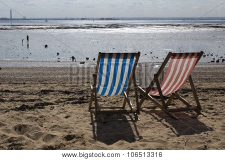 Deckchairs At Southend-on-sea, Essex, England