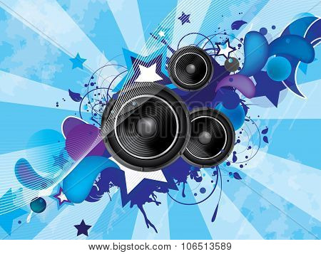 Grunge music background. Abstract vector illustration with background.