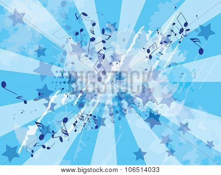 Grunge music background. Abstract vector illustration with background.