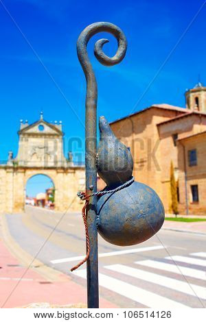 Sahagun middle center of Saint James Way San Benito arch in Leon Spain
