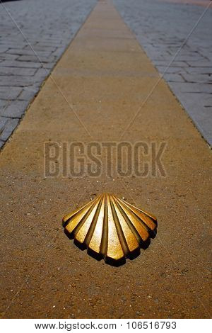 The Way of Saint James signs in Redecilla del Camino Castilla Burgos