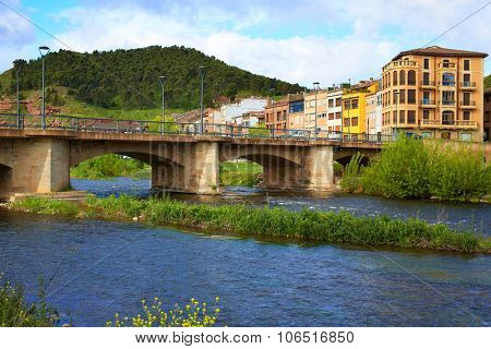 Najera bridge by The way of Saint James in La Rioja of Spain