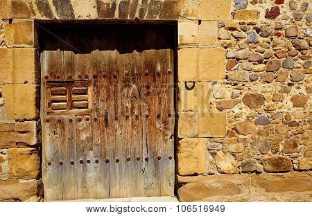 The Way of Saint James door in Redecilla del Camino Castilla Burgos