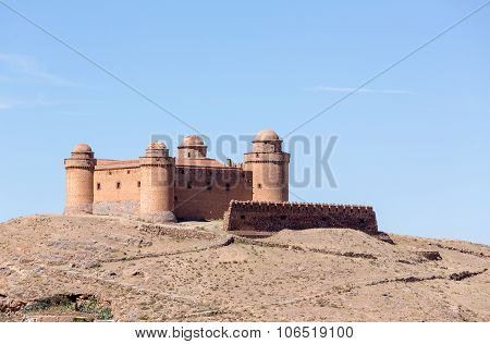 Castle On Hilltop Above La Calahorra Spain