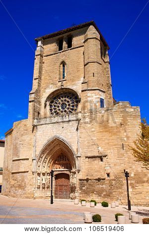 Burgos San Esteban church facade in Castilla Leon of Spain