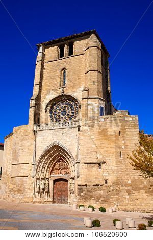 Burgos San Esteban church facade in Castilla Leon of Spain