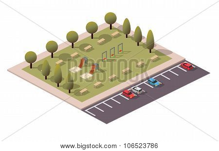 Vector Isometric Playing Park