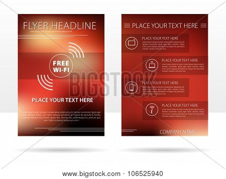 Template design advertising flyer for company