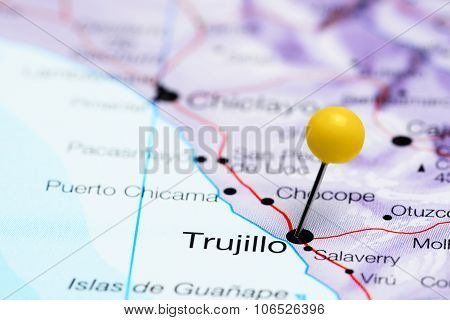 Trujillo pinned on a map of America