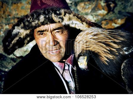 Mongolian Man with Traditional Lifestyles Culture Concept