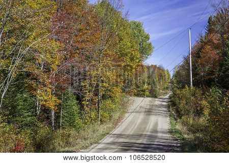 Country Road In Autumn - Ontario, Canada