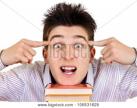 Shocked Student With A Books