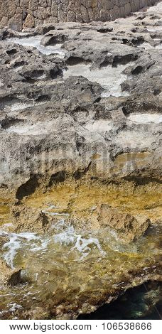 Eroded limestone rock
