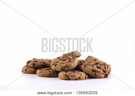Biscuits with chocolate chips inside