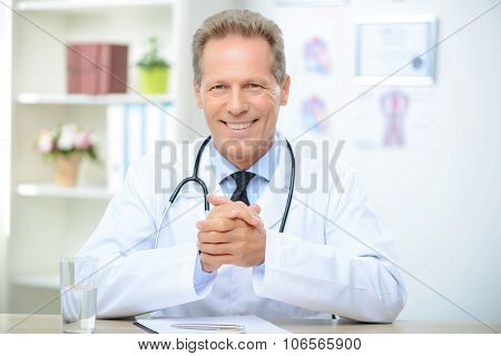 Professional doctor involved in work