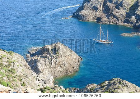 Sailing Ship In The Mediterranean Sea