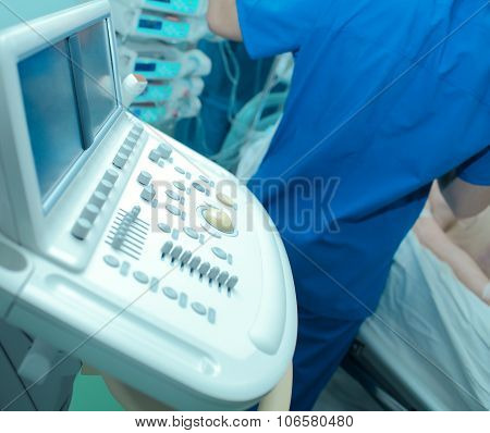 Echocardiography In The Hospital Doctor Carries Out
