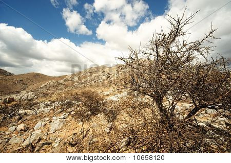 Cielo nuvoloso in montagna