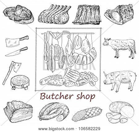 Butcher shop set