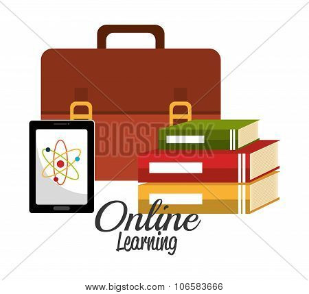 Online learning education graphic