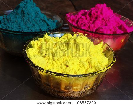 Colorful Gulal from Holi Festival India