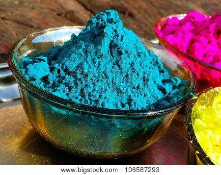 Colorful Gulal from Holi Festival India