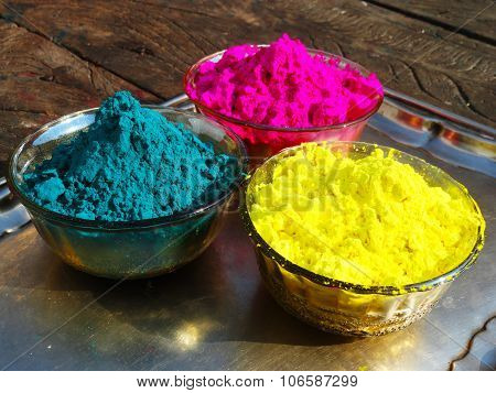 Colorful Gulal from Holi Festival India