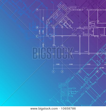 Vector Blue Architectural Background