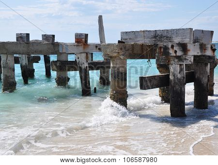 Abandoned Wooden Jetty in Jurien Bay