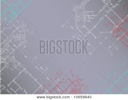 Vector Gray Architectural Background Horisontal