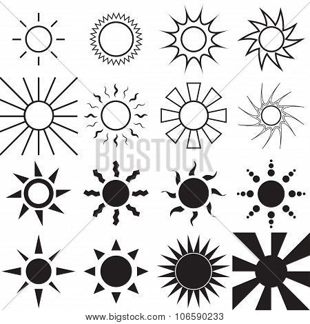 Set Of Sun Icons