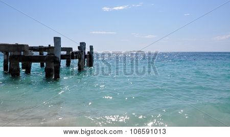 Abandoned Jetty: Turquoise Indian Ocean Landscape