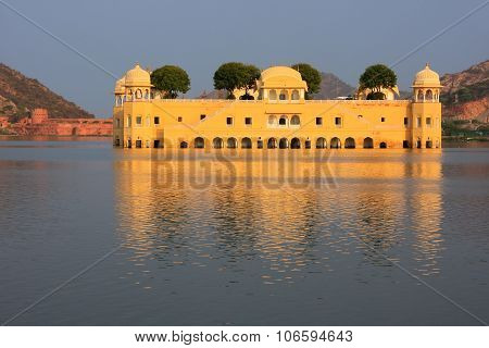 Jal Mahal And Man Sagar Lake In Jaipur, Rajasthan, India.