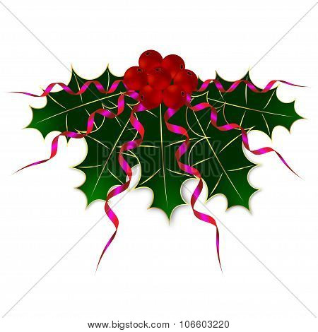 XMas berrys and leafs