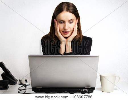 The girl with the laptop