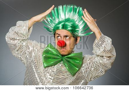 Funny man with mohawk hairstyle