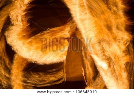 silhouette of a man on fire