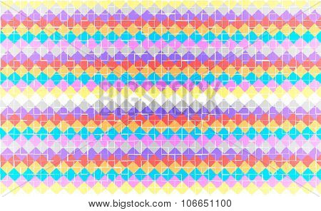 Abstract square colored pixels with tile effect background