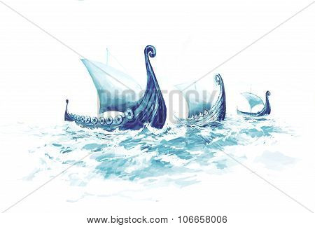 Viking's Ships Drakkars